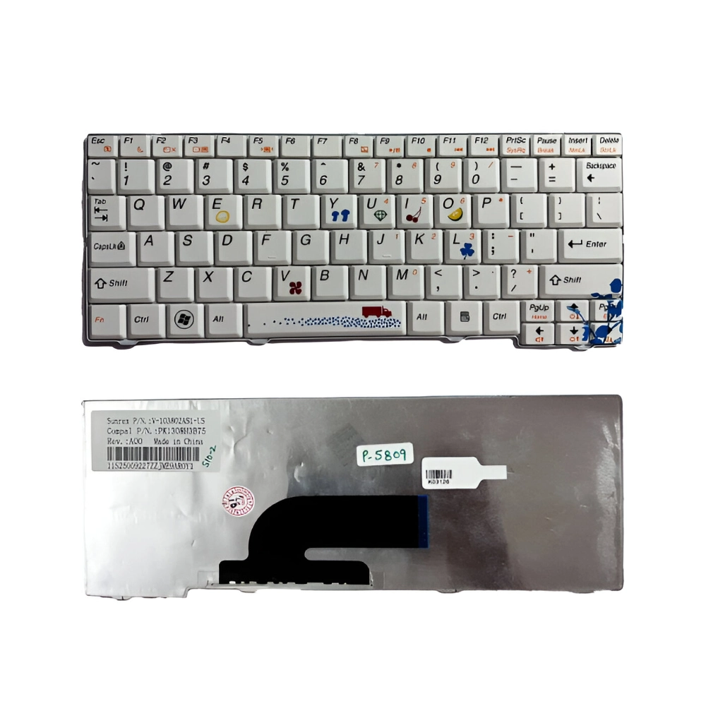 Teksus Laptop Keyboard For Lenovo Ideapad S10 2 (White) view 2